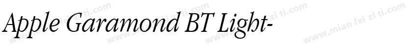 Apple Garamond BT Light字体转换